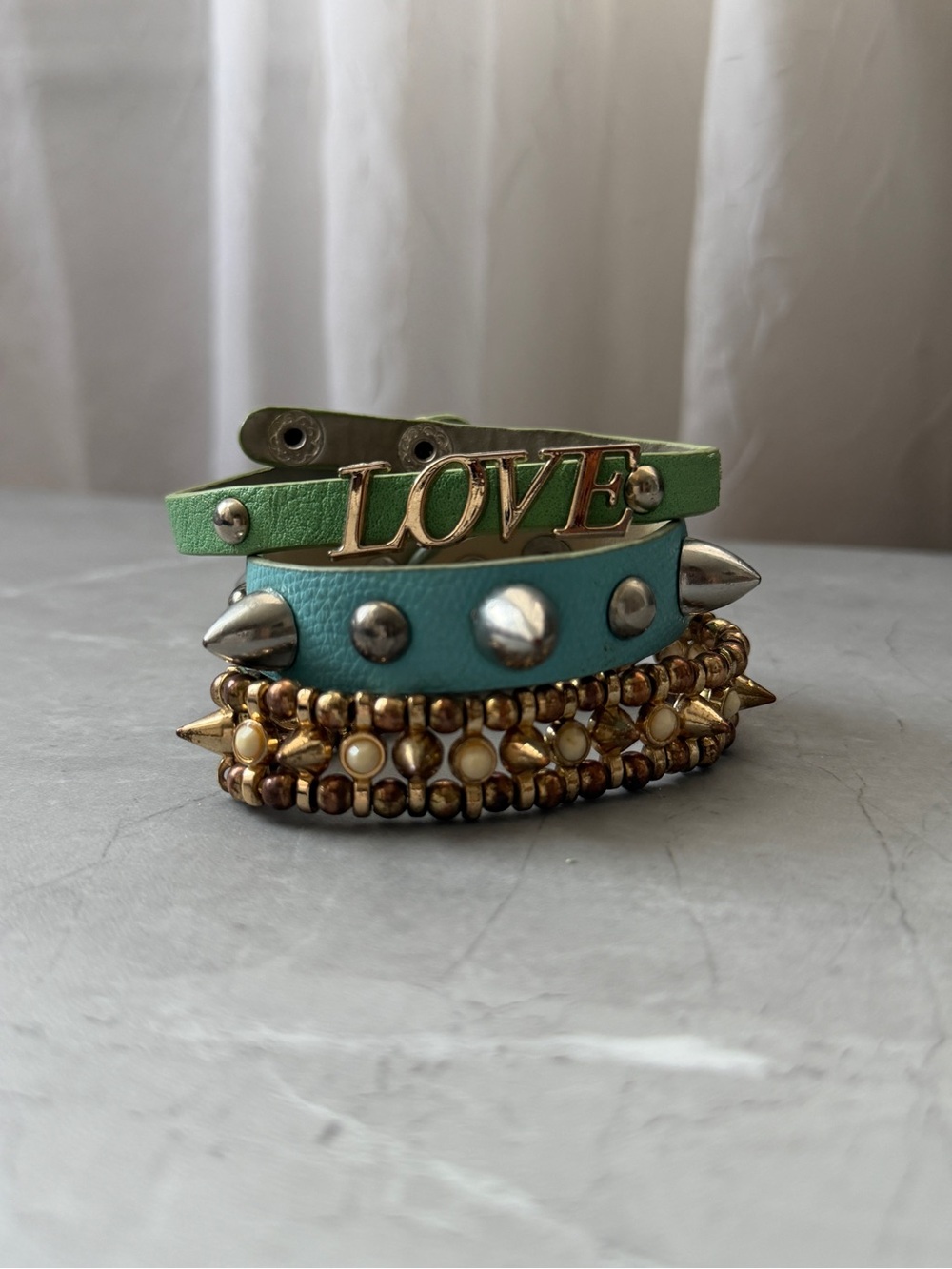 Vintage 00s pop punk spikey bracelets